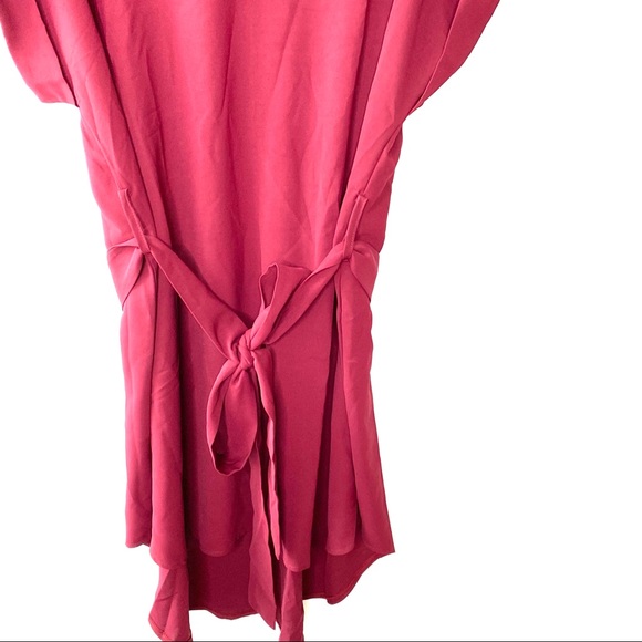 Burgundy Women’s Short Sleeve Knee Length Dress Belted Size 2XL Great Condition - Picture 3 of 9